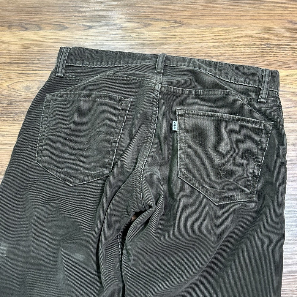 Levis 505 Mens 31x30 Corduroy Pants Brown Straight Fit Casual Workwear Preppy - Picture 10 of 13